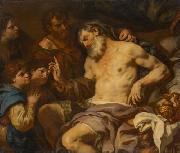 Johann Carl Loth Jakob segnet Ephraim und Manasse painting